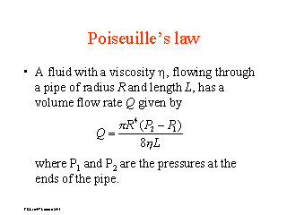 Poiseuilles Law