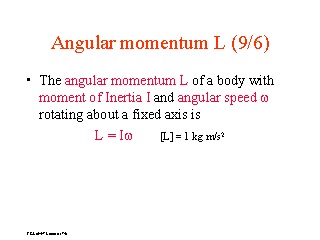 Angular momentum L (9/6)