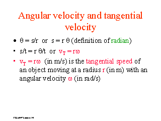 tangential velocity formula
