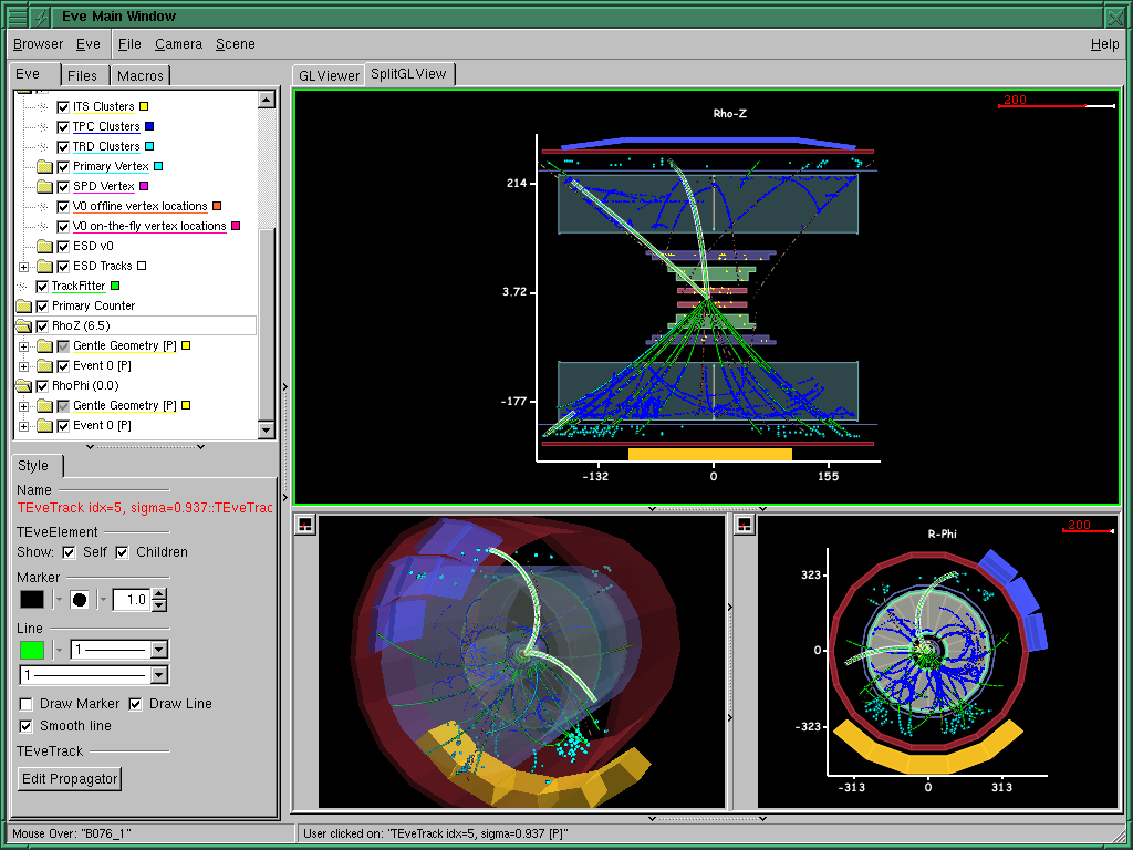 Eve window showing some of the new features.