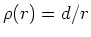 $\rho(r) = d/r$