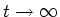 $t \rightarrow \infty$