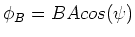 $\phi_B = B A cos(\psi)$