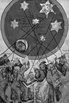 Image of ancient scholars plotting the stars