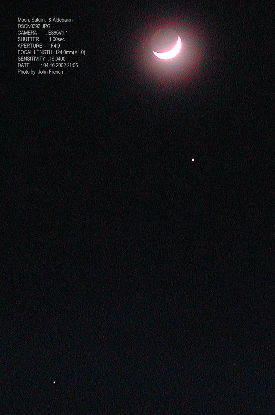 Moon and Saturn